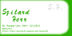 szilard herr business card